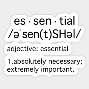 Essential Definition Sticker